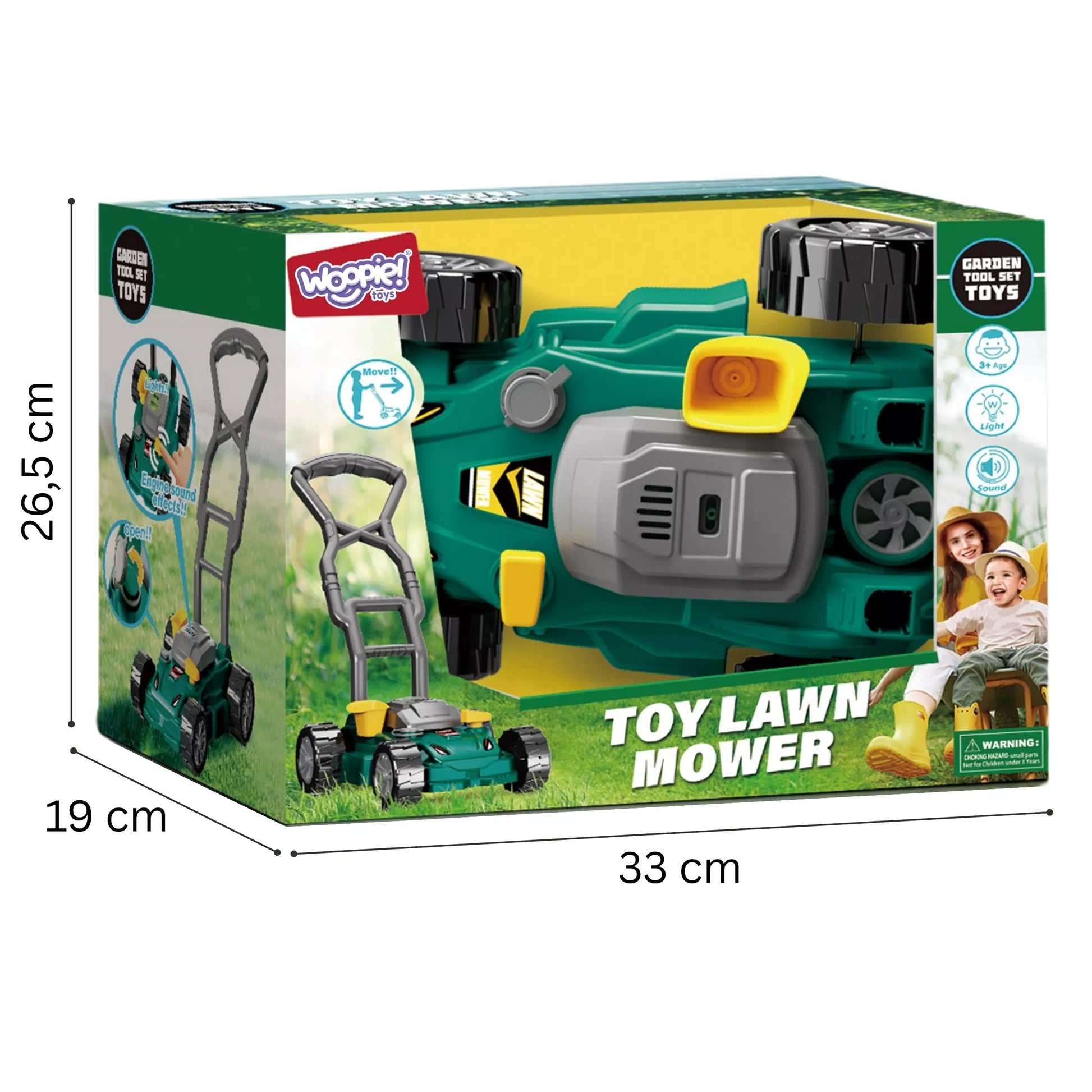 WOOPIE Garden Žoliapjovės stūmiklis su garsu ir šviesa