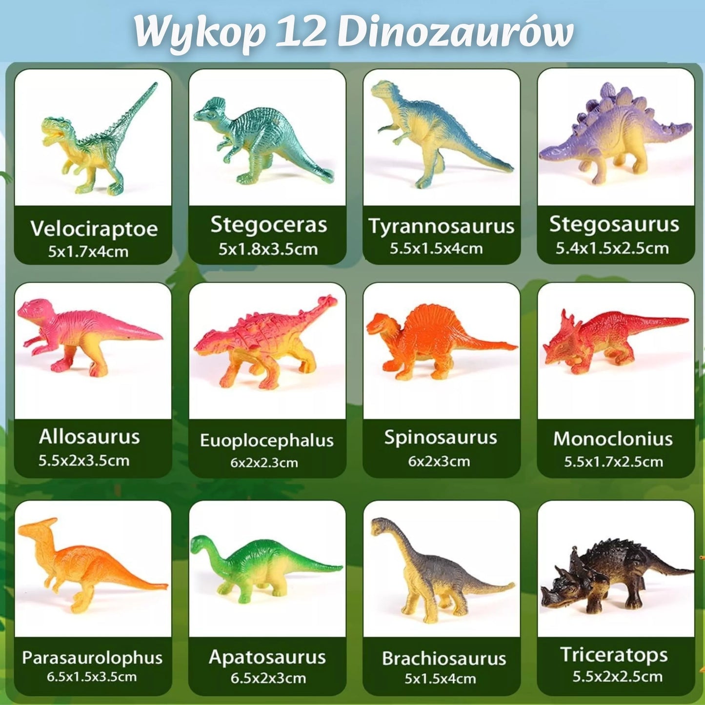 WOOPIE dinozaurų kiaušinių kasimo archeologo rinkinys 12 dinozaurų kasimui