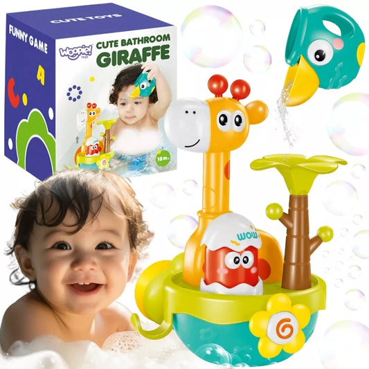 WOOPIE BABY Žirafos vonios žaislas su siurbimo puodelio piltuvu