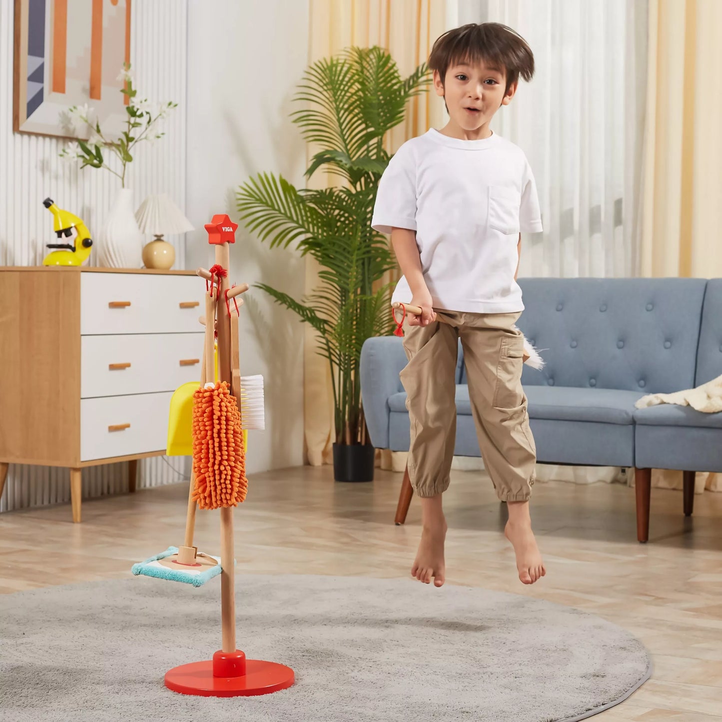 Medinis valymo priemonių rinkinys 6 vnt.