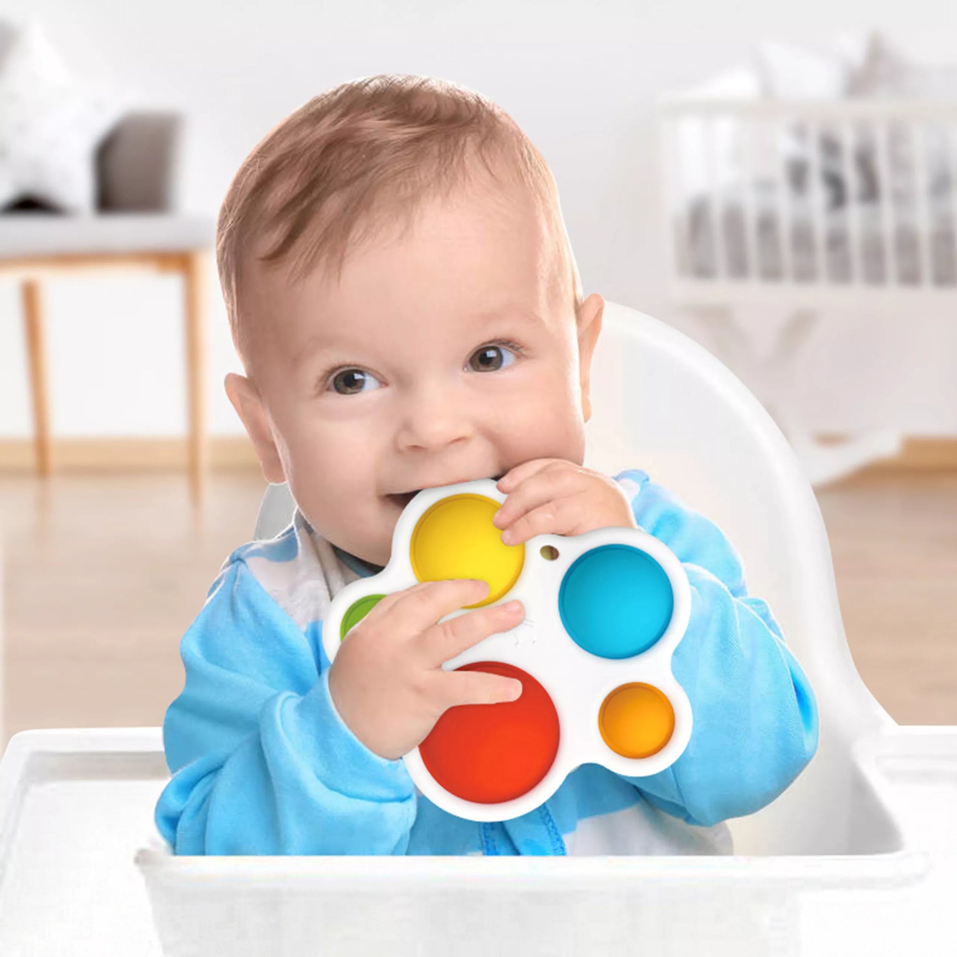 WOOPIE BABY POP IT – Montessori antistresinis jutiminis žaislas, skirtas kramtymui