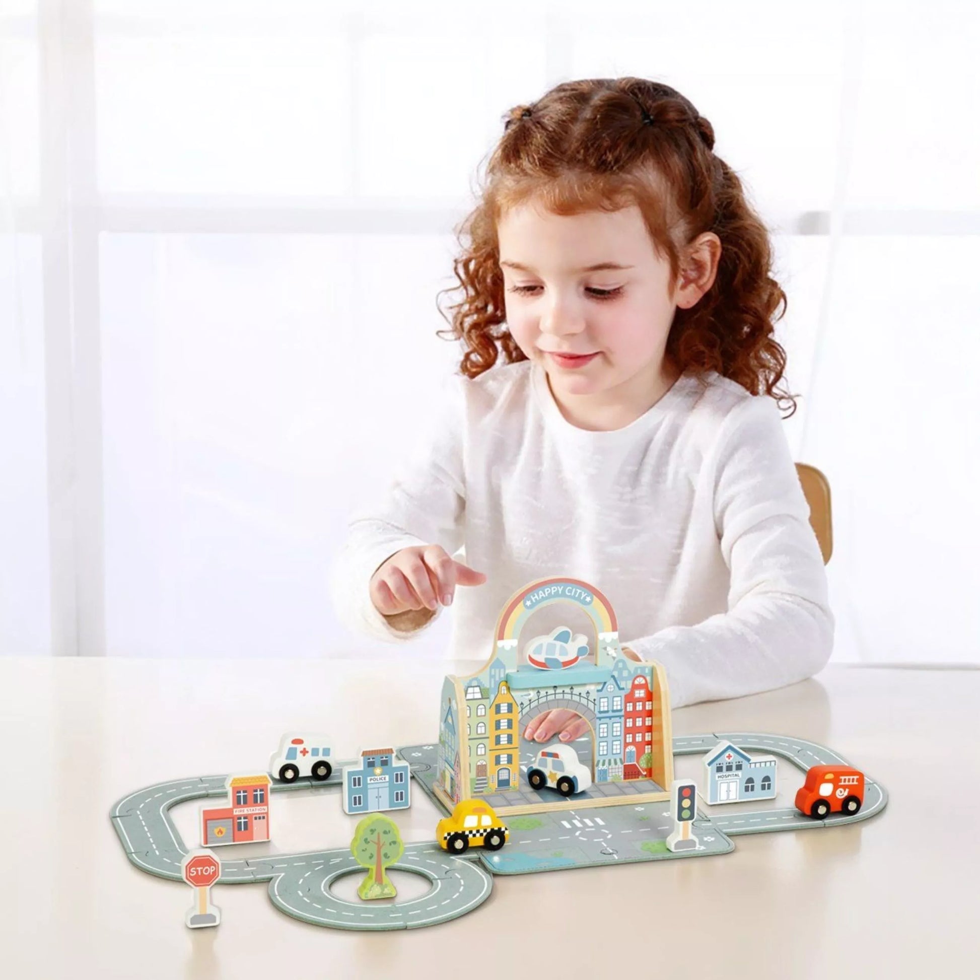 TOOKY TOY Mini City Set Nešiojamų krepšių rinkinys Automobiliai