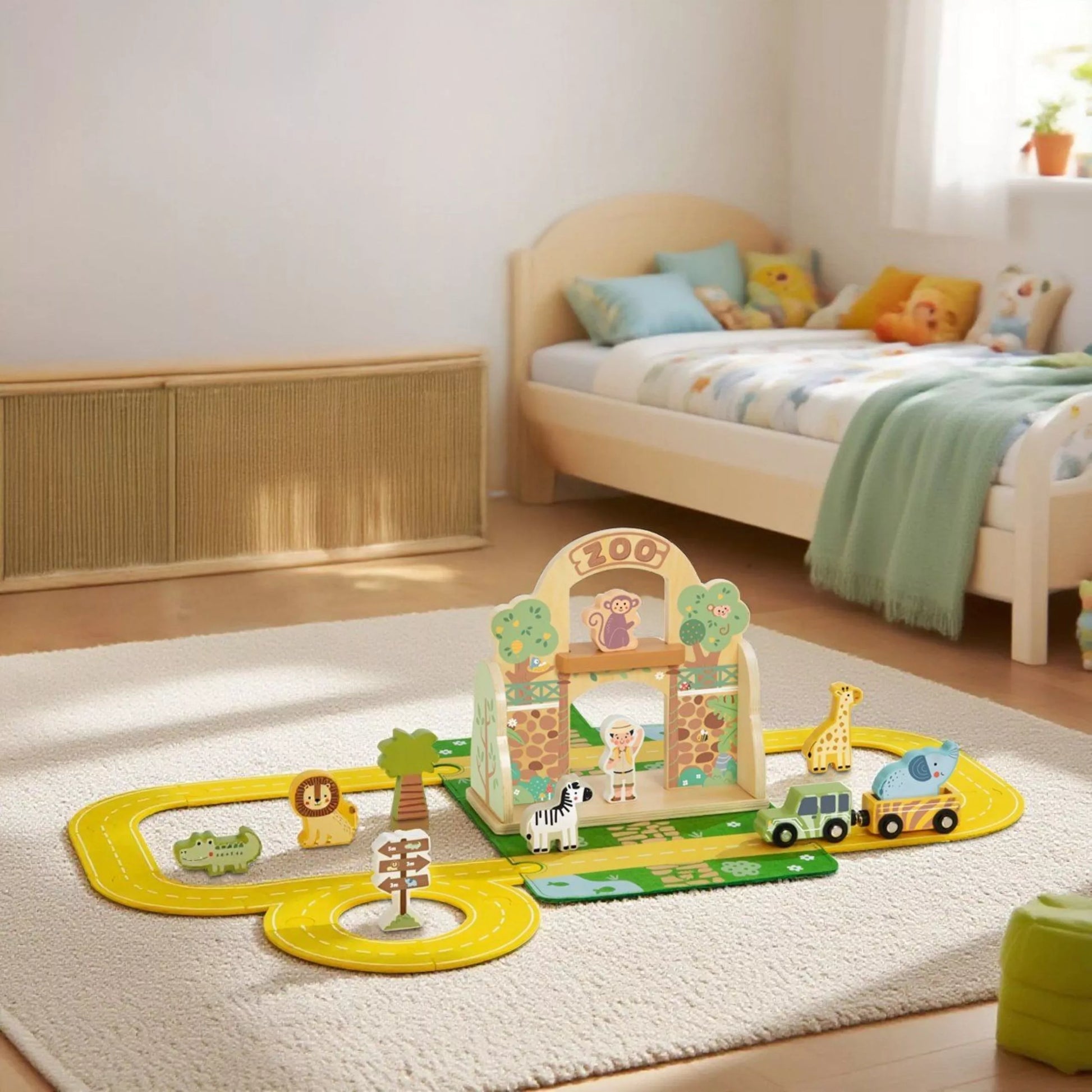 TOOKY TOY Mini ZOO Set Nešiojamų gyvūnų krepšių rinkinys