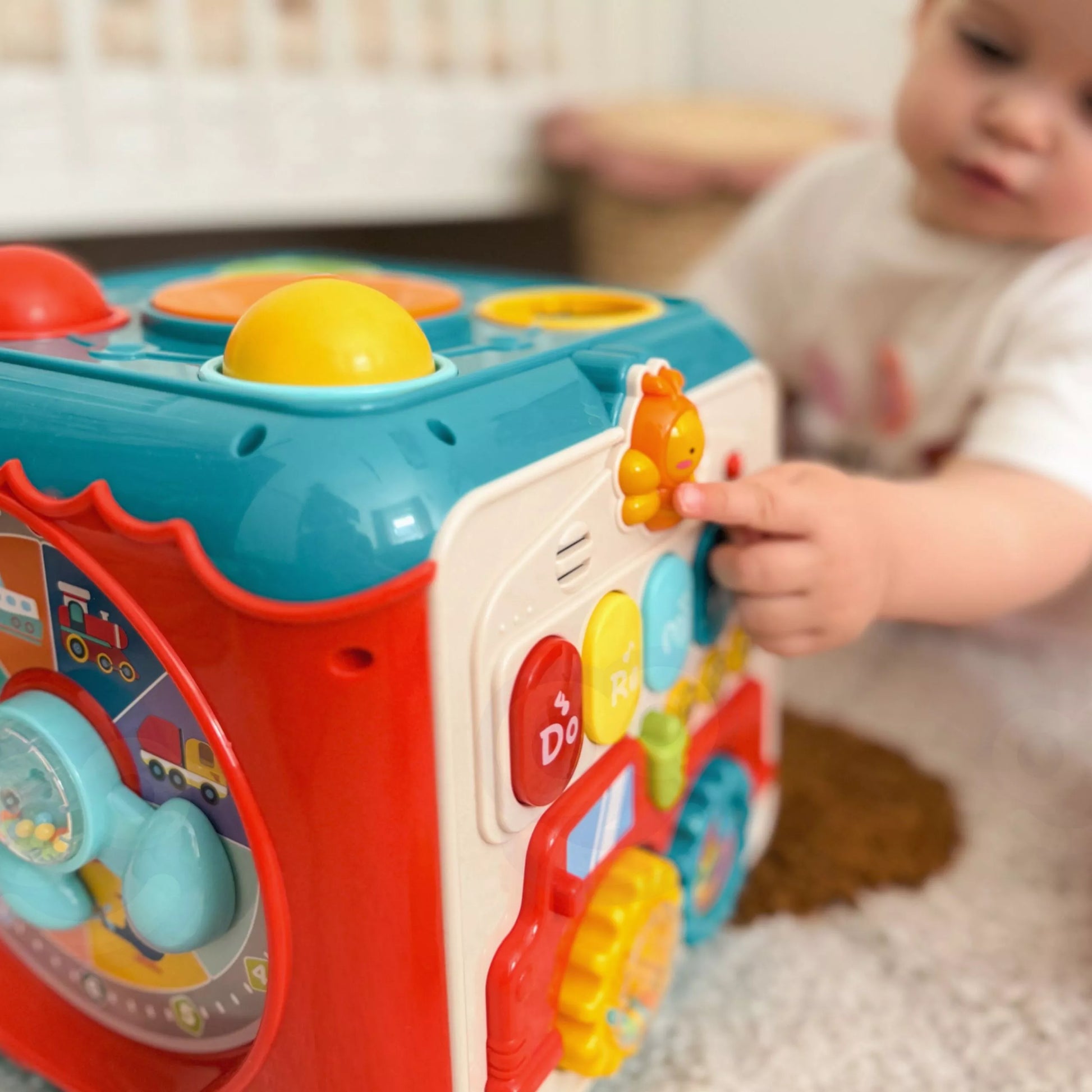WOOPIE BABY daugiafunkcis Montessori veiklos kubas 6in1