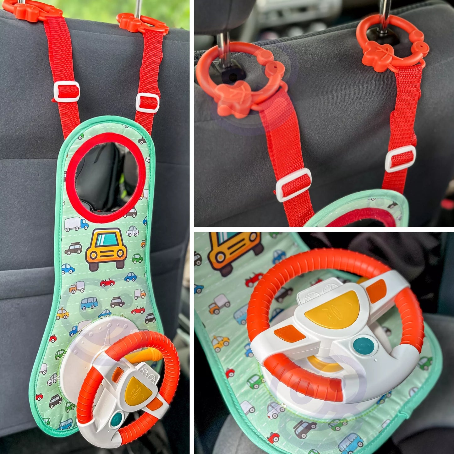 WOOPIE BABY interaktyvus vairas mažojo vairuotojo automobilio rinkiniui
