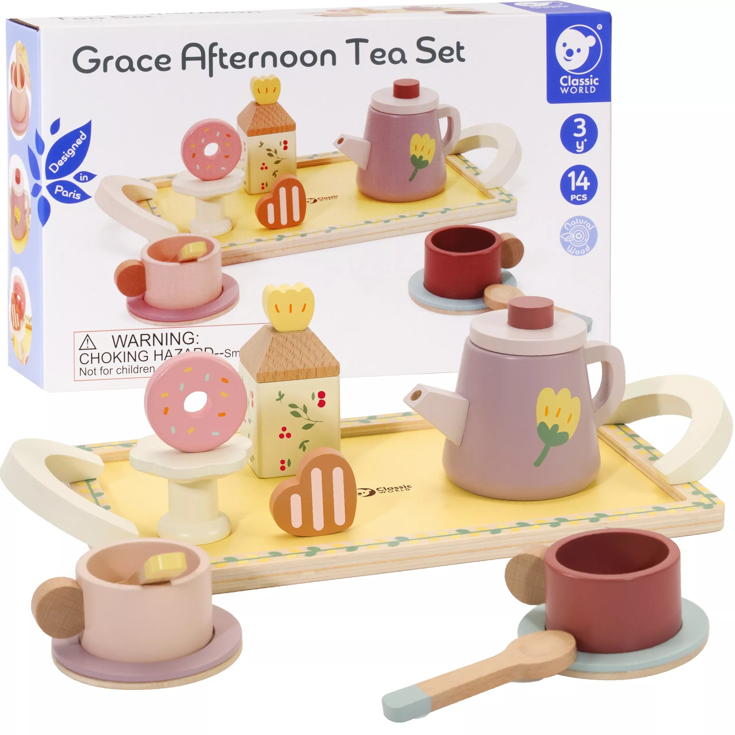 Medinis arbatos ir desertų rinkinys 14 vnt.