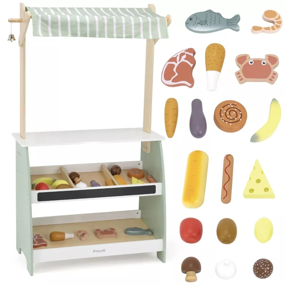 VIGA PolarB medinių mugių stendų rinkinys XXl prekystalių priedų parduotuvė