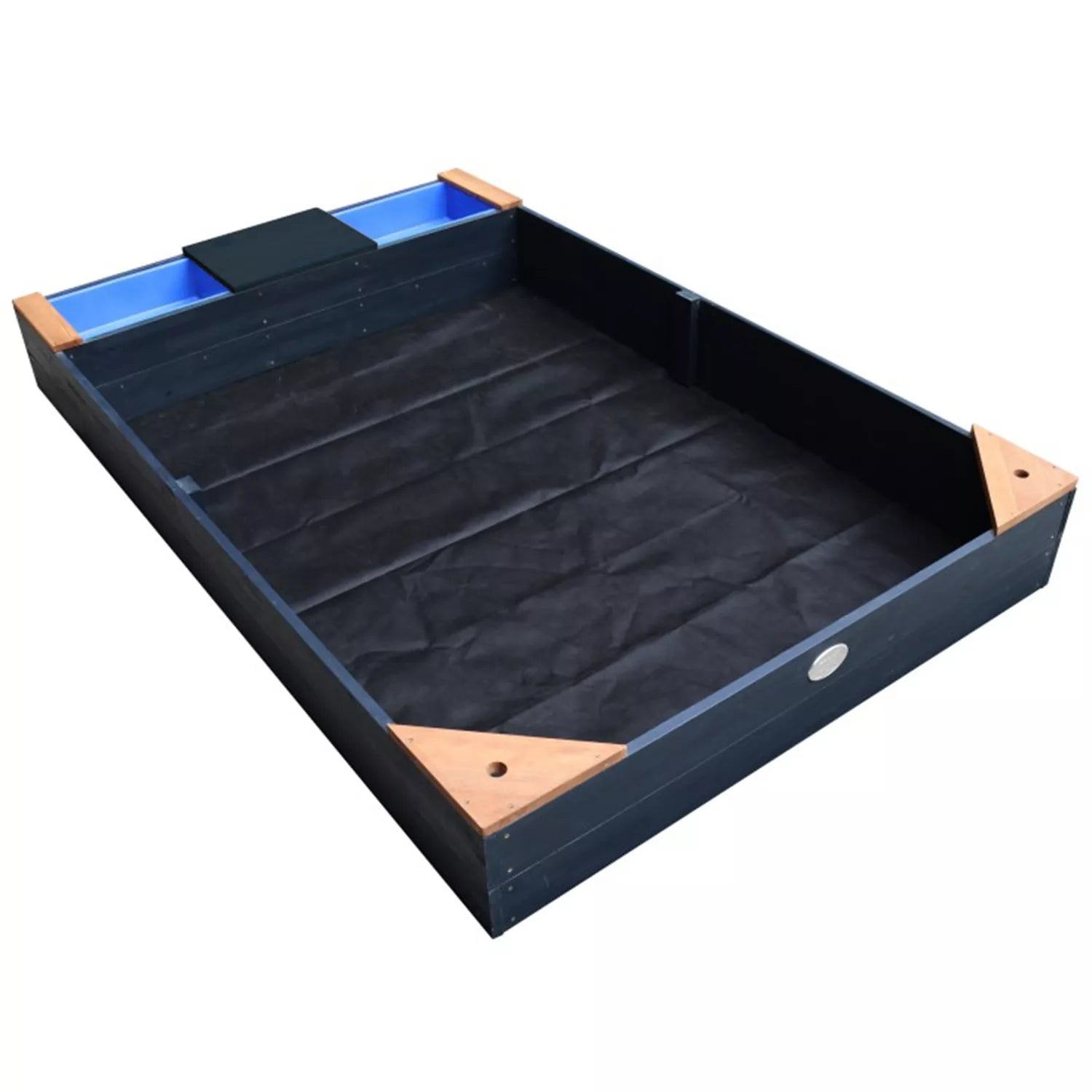 AXI didelė smėlio dėžė su konteineriais, sėdyne ir dangčiu