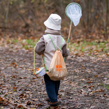 WOOPIE Discovery „Little Explorer“ rinkinys – žiūronai, kompasas, vabzdžių tinklas, drugeliai ir žibintuvėlis