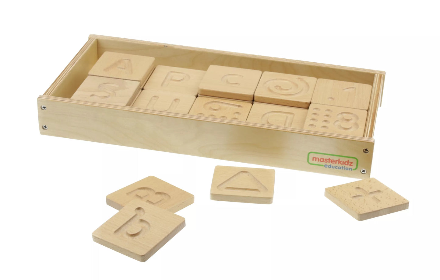 MASTERKIDZ sensorinis žaislas atpažįsta raides, skaičius ir formas lietimu pagal Montessori metodą