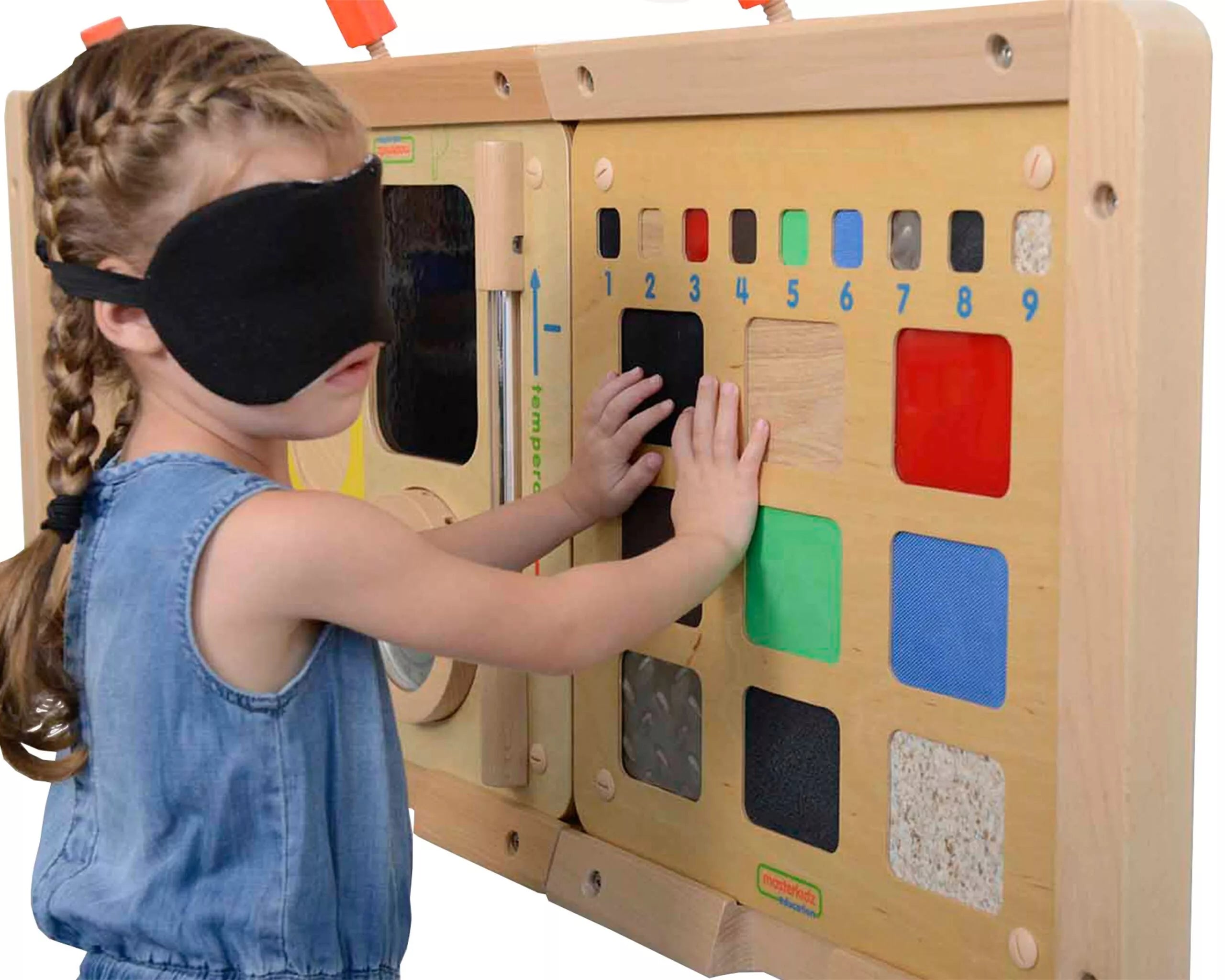 MASTERKIDZ edukacinė lenta Medžiagų tekstūrų atpažinimas Lytėjimo pojūtis