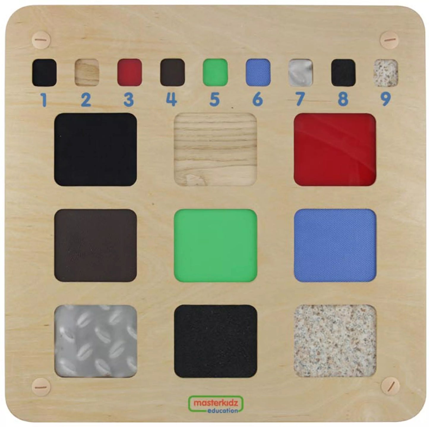 MASTERKIDZ edukacinė lenta Medžiagų tekstūrų atpažinimas Lytėjimo pojūtis