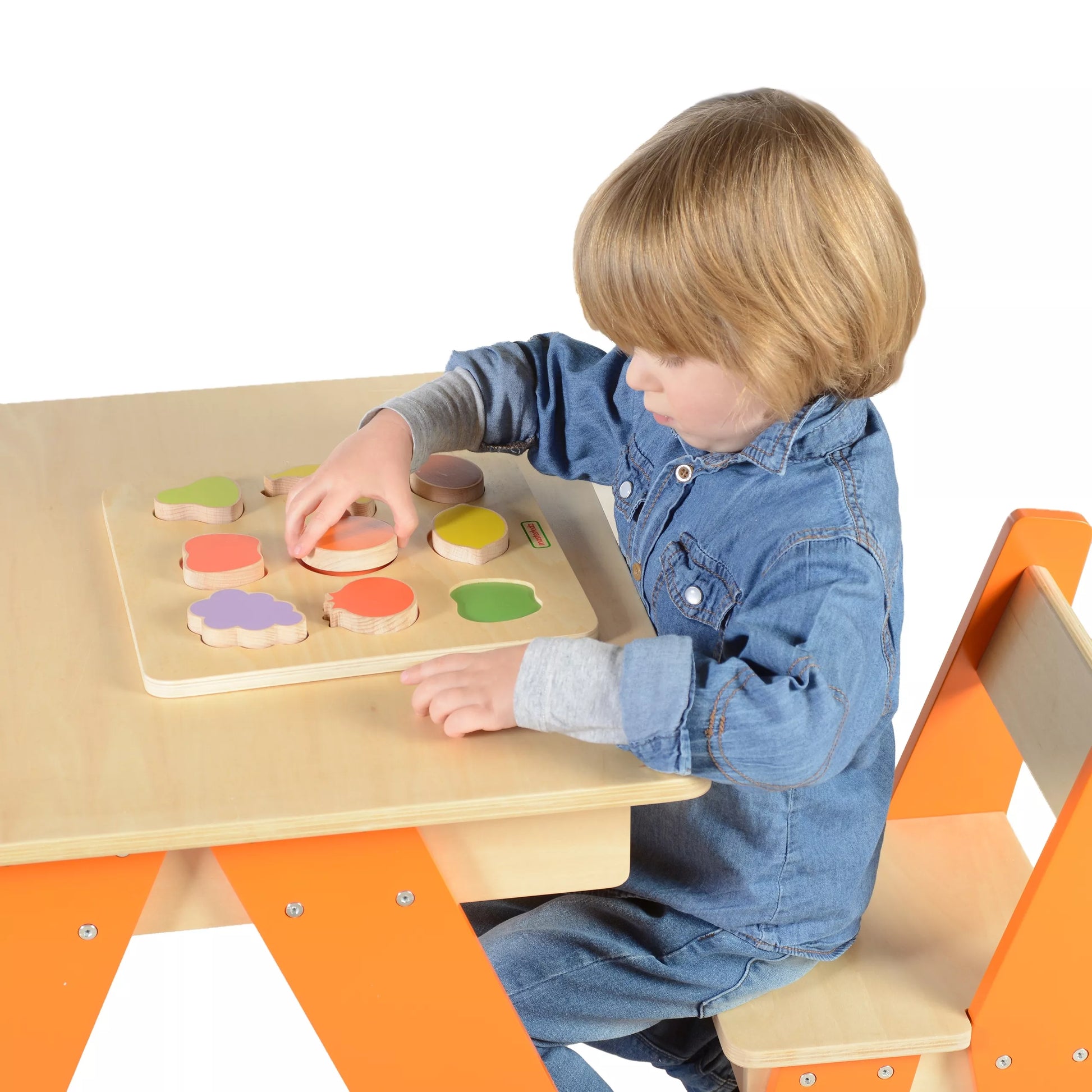 MASTERKIDZ medinis formelių rūšiuoklis, spalvingi vaisiai, Montessori