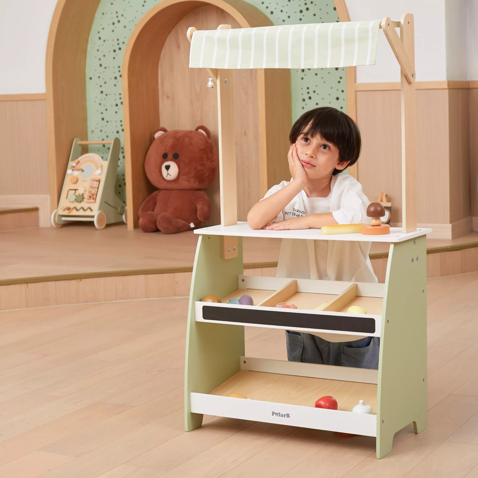 VIGA PolarB medinių mugių stendų rinkinys XXl prekystalių priedų parduotuvė