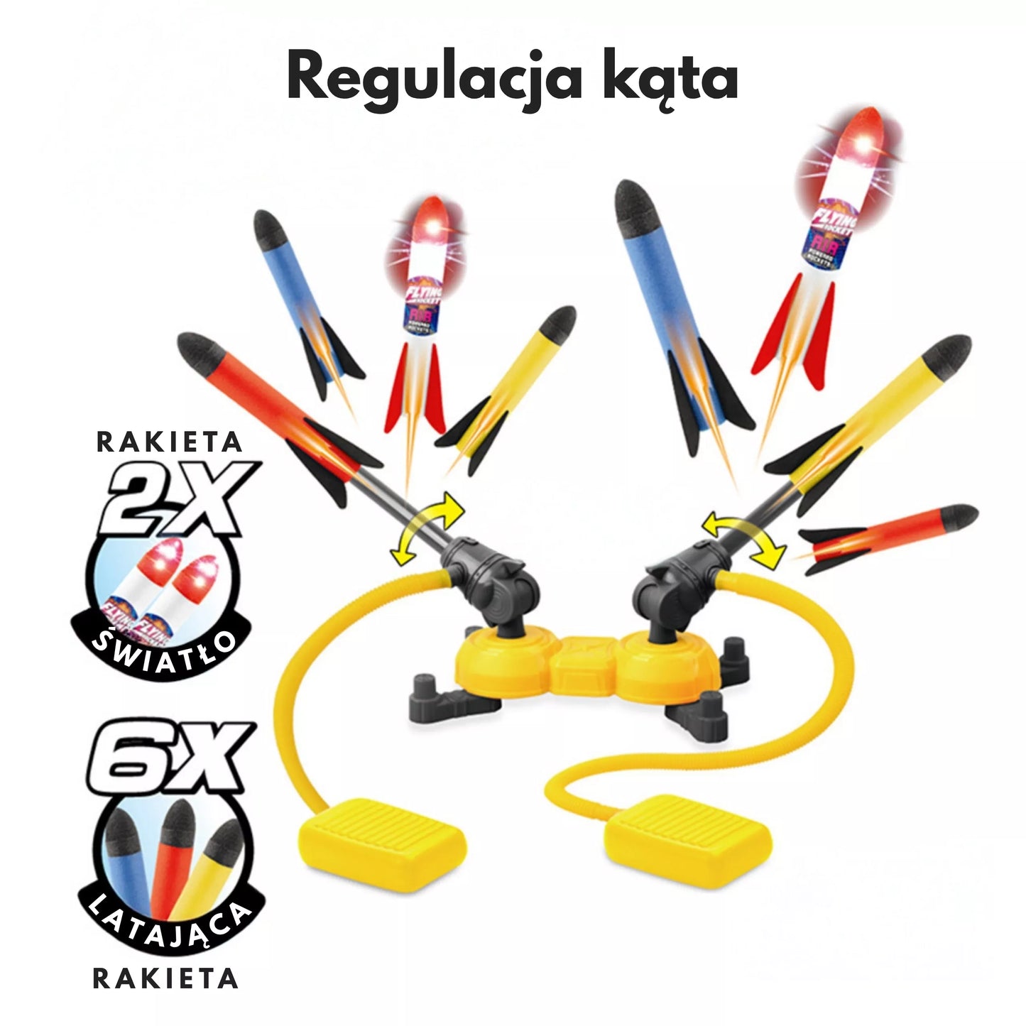 WOOPIE dvigubas putplasčio raketų paleidėjas 8 vnt.