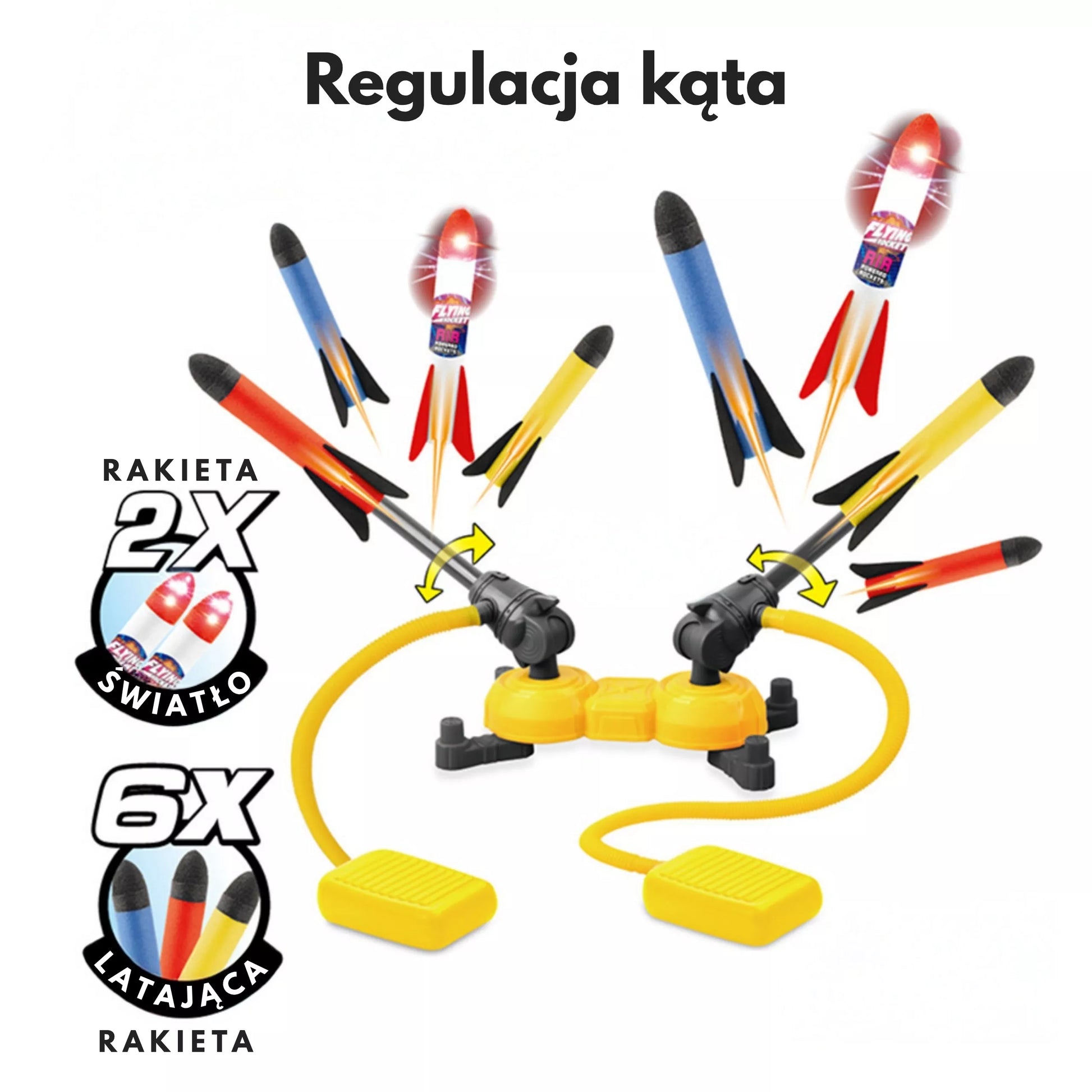 WOOPIE dvigubas putplasčio raketų paleidėjas 8 vnt.