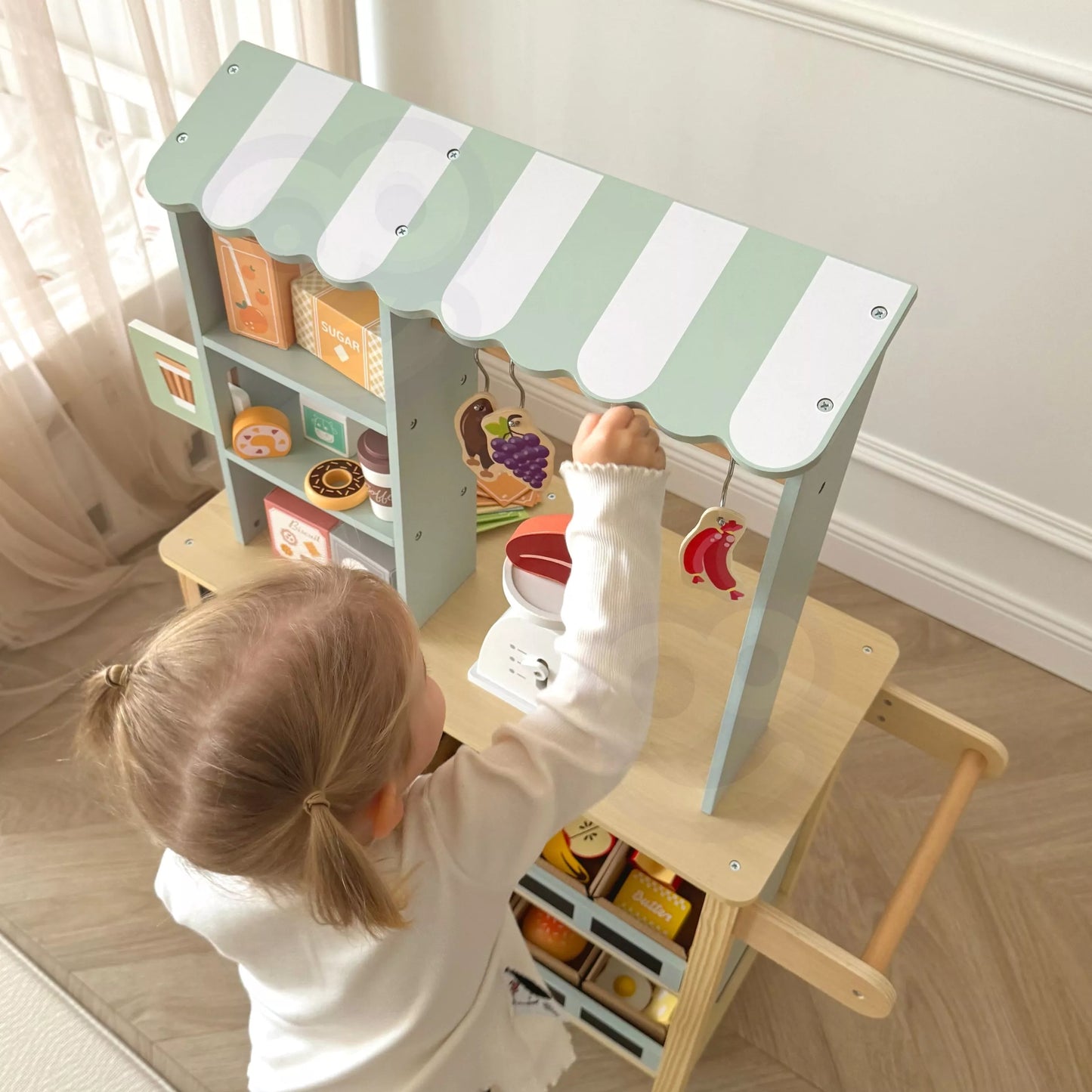 WOOPIE GREEN didelis daugiafunkcis 5in1 parduotuvės prekystalis