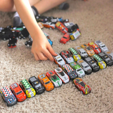 WOOPIE lenktyninių automobilių rinkinys, automobiliai dėžėje, 50 vnt.