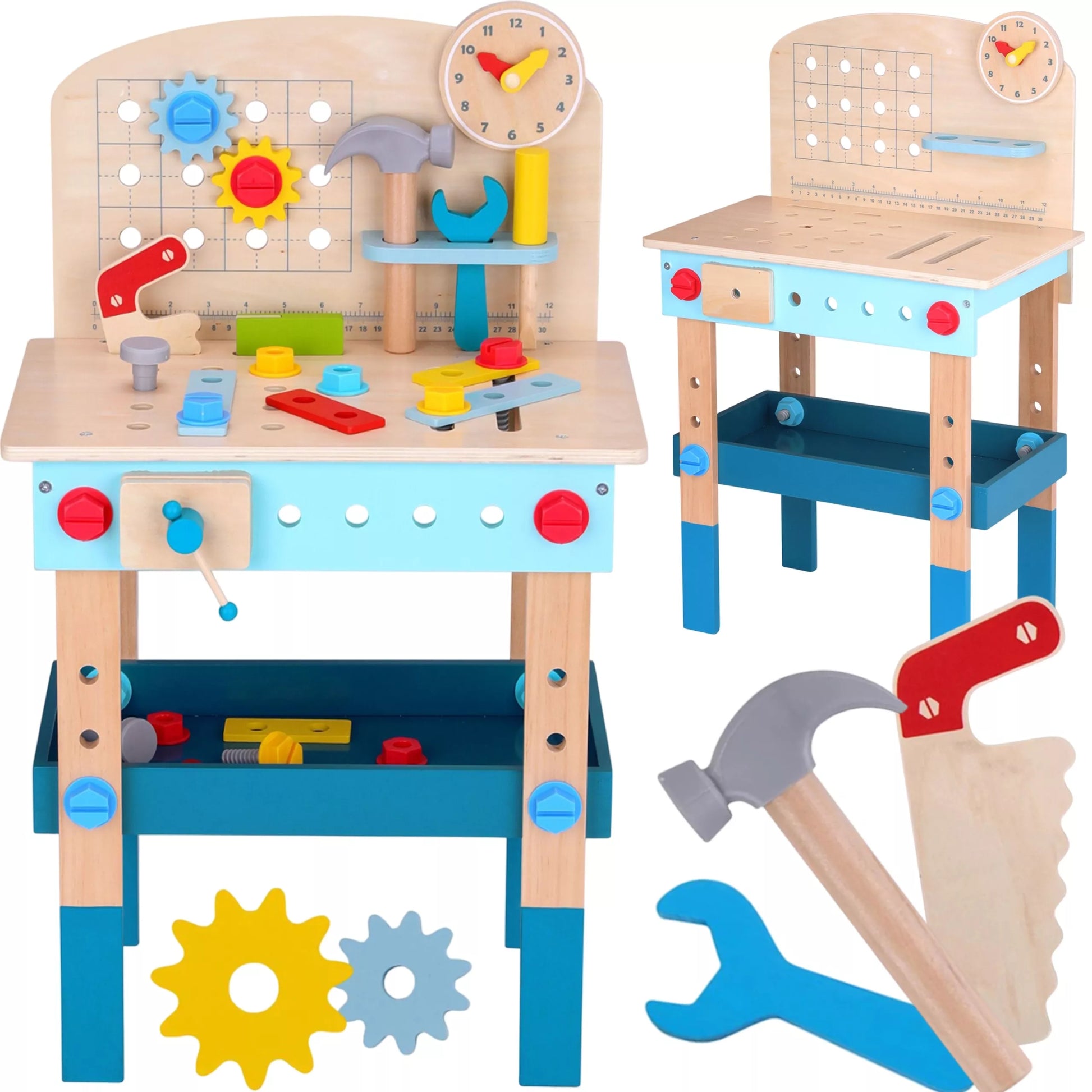 TOOKY TOY Medinių dirbtuvių rinkinys XL Small Tinker Table Accessories 46 vnt.