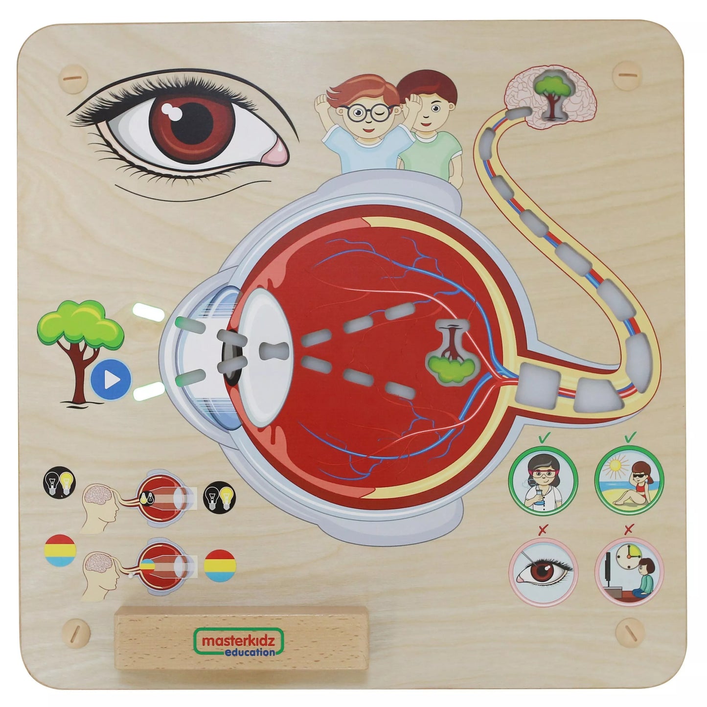 MASTERKIDZ Montessori regos pojūčių ugdymo lenta