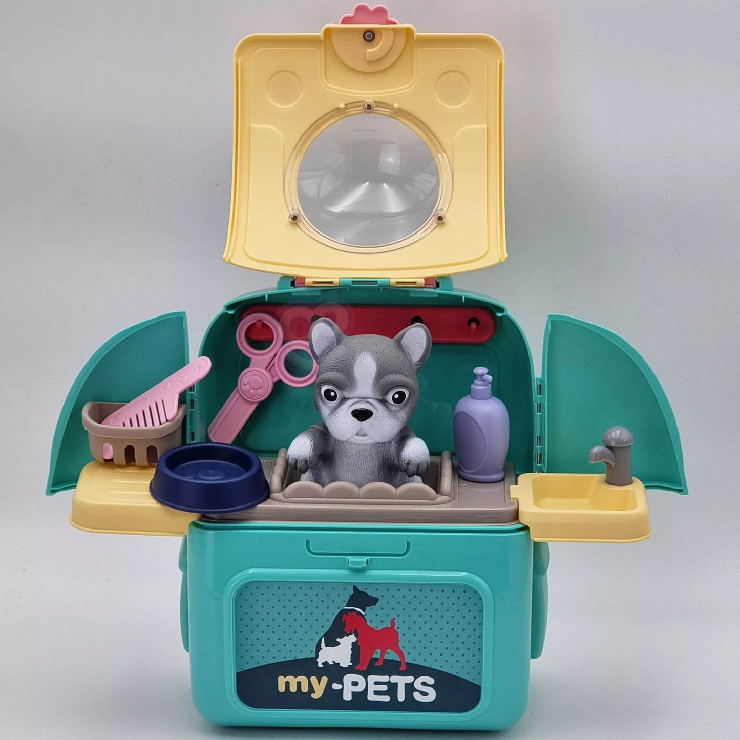 WOOPIE nešiojamas šunų priežiūros rinkinys 2 viename kuprinėje-nešiotuvėje