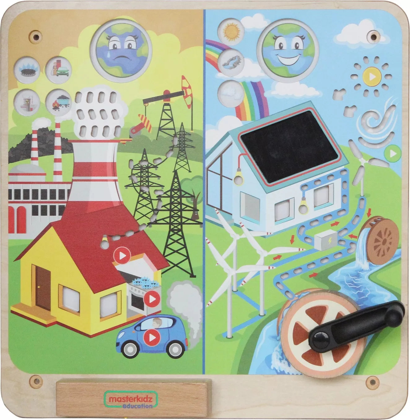 Montessori edukacinė lenta atsinaujinanti ir neatsinaujinanti energija