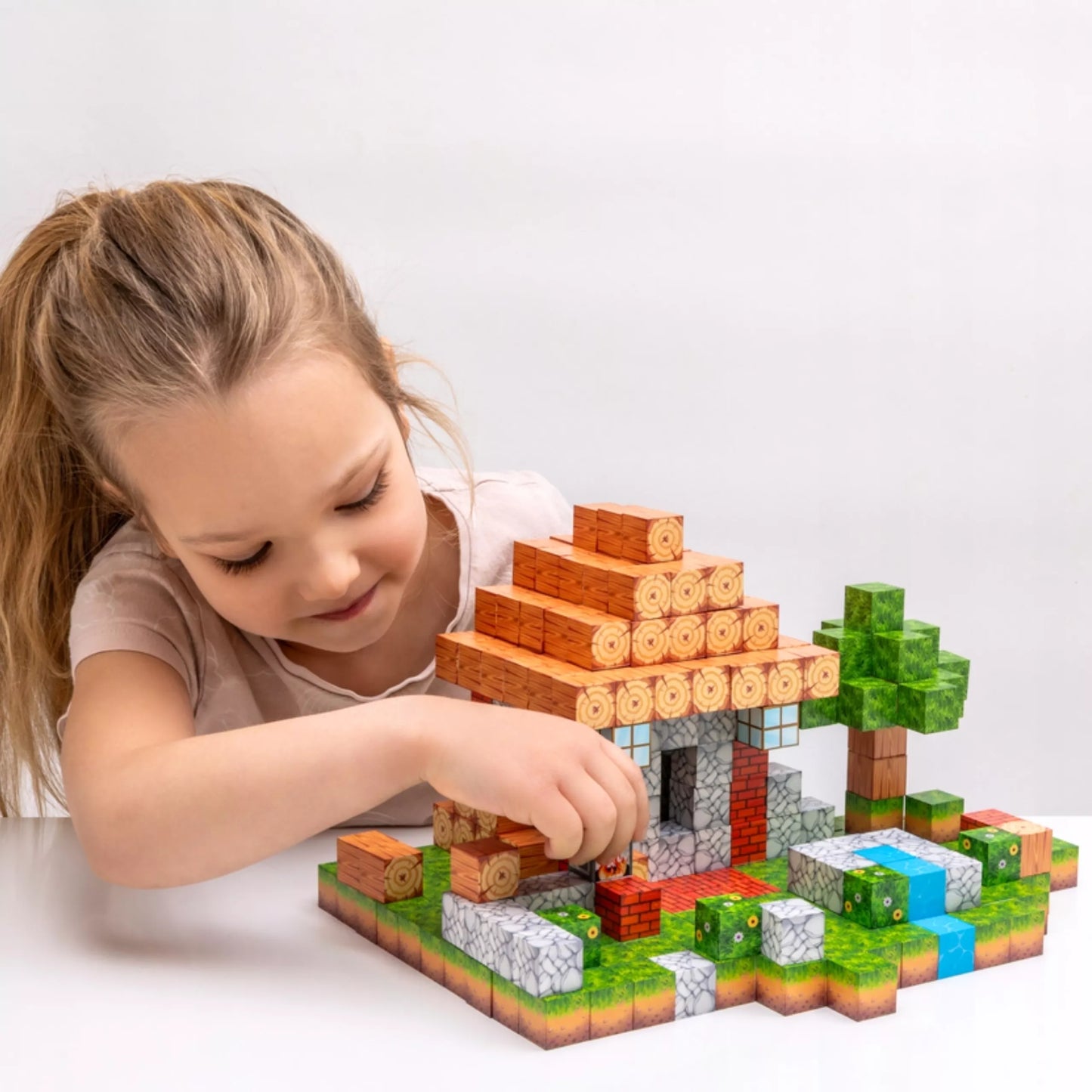 WOOPIE Magnetiniai statybiniai blokai Blokų pasaulis 108 vnt.