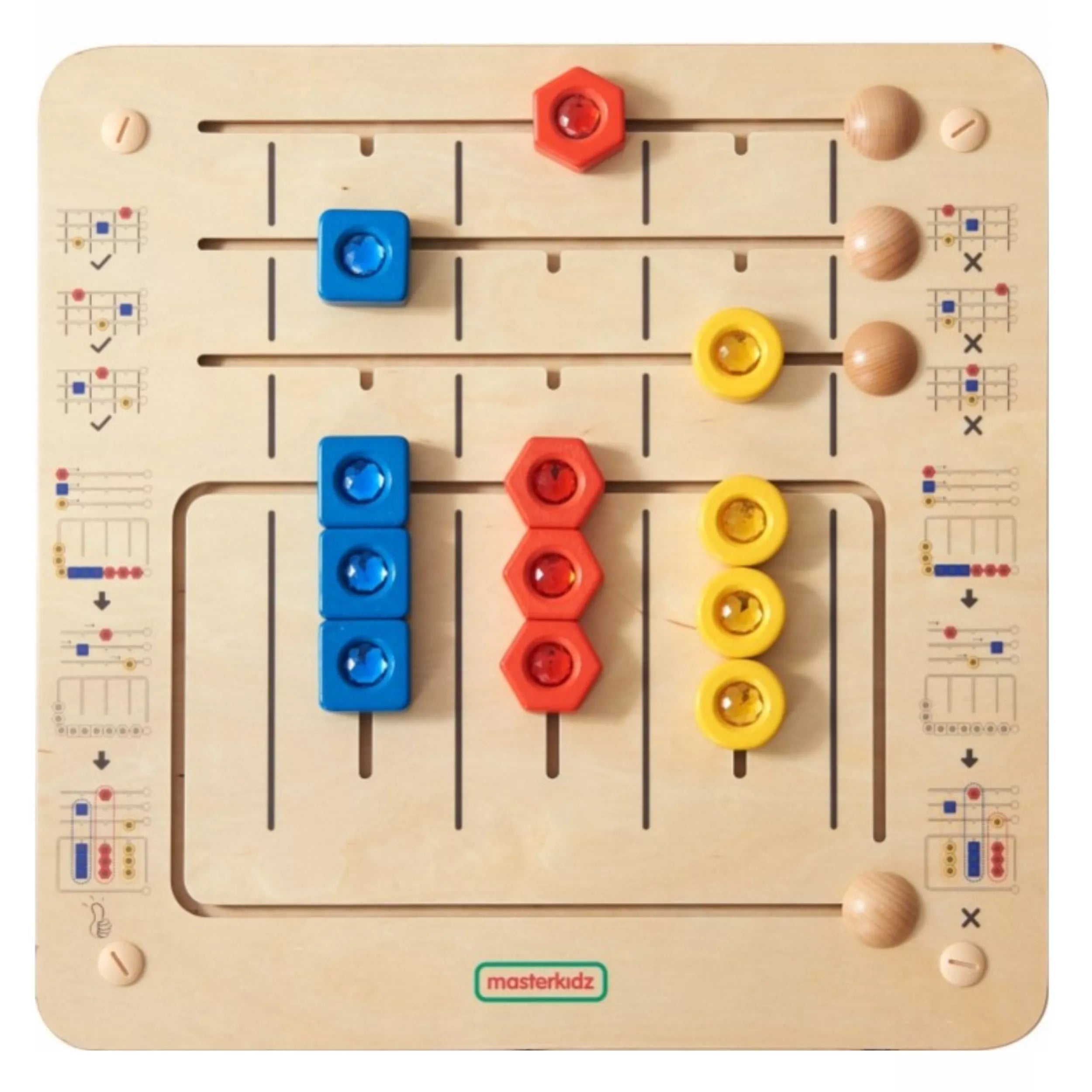 MASTERKIDZ deimantų rūšiavimo dėlionė – Montessori edukacinė sieninė lenta