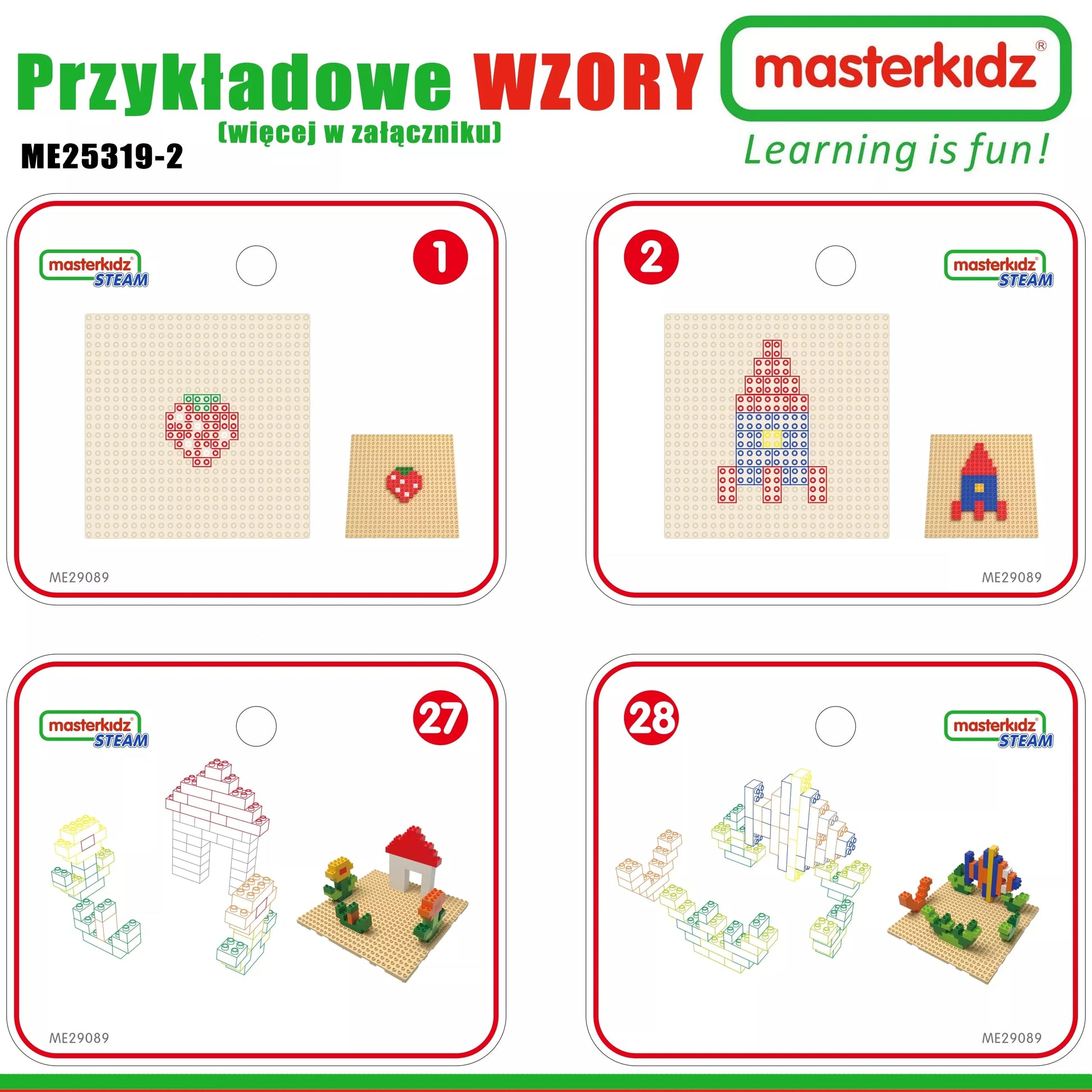 MASTERKIDZ medinis edukacinis stalas + STEM sienos priedai + 135 kaladėlės