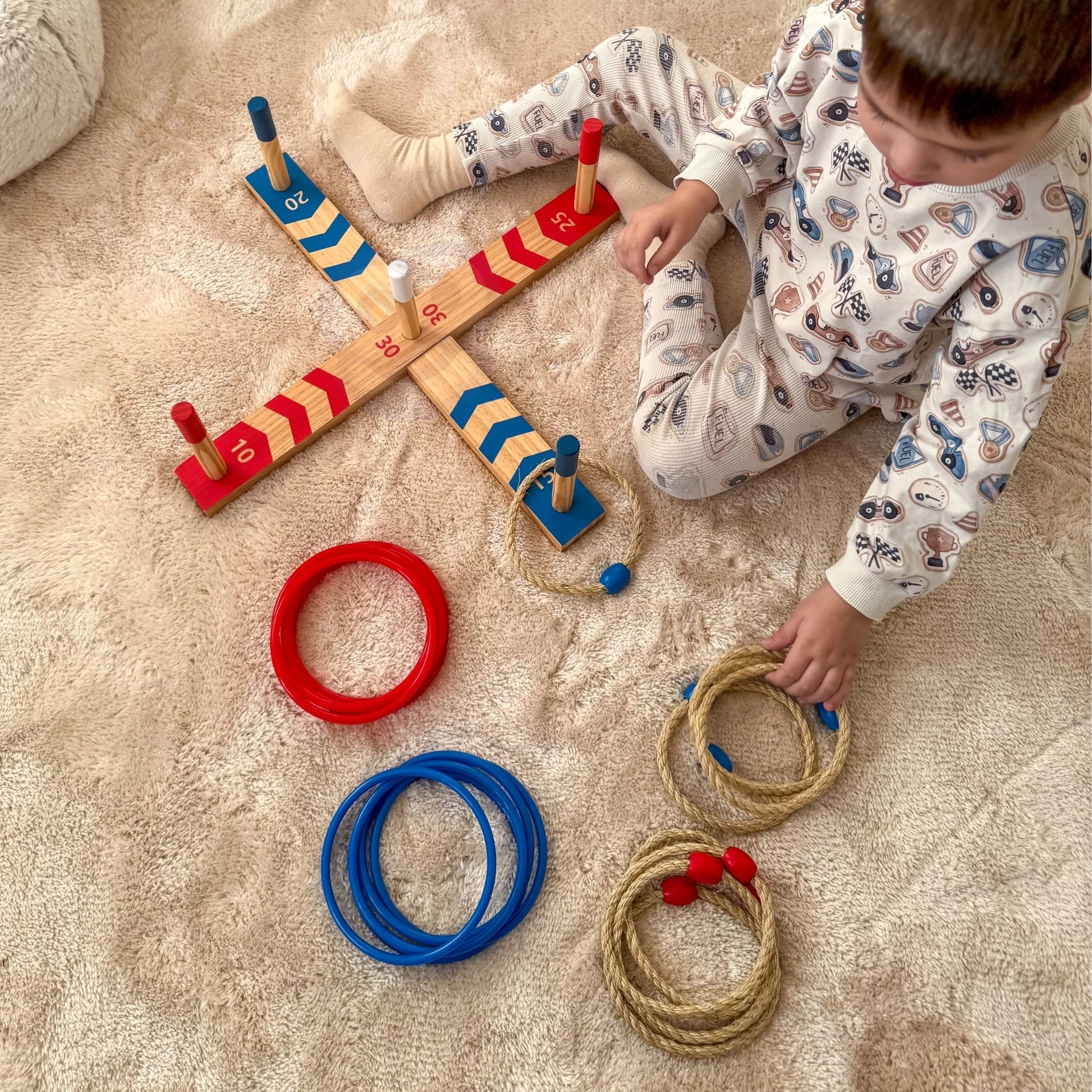 Tooky Žaislas Medinis Žaidimas Metimas Į Taikinį Žiedu