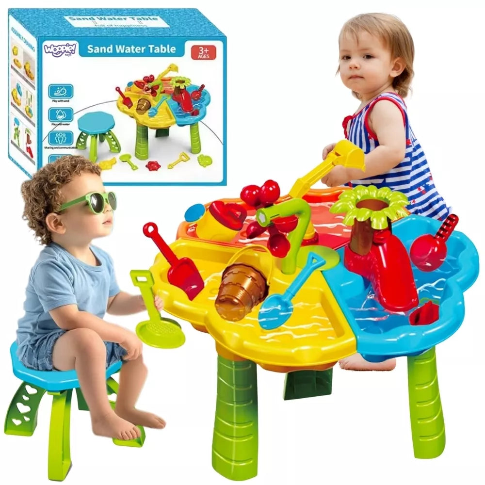 WOOPIE vandens stalas – smėlio dėžė su kėde 2in1