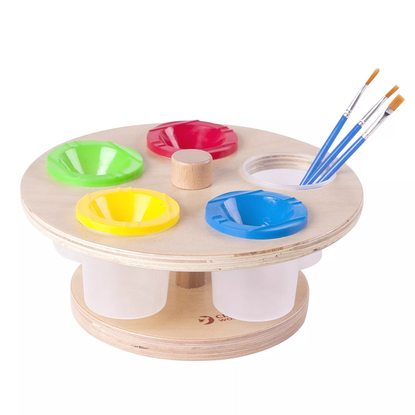 CLASSIC WORLD EDU besisukantis dažų puodelių stovas + indeliai