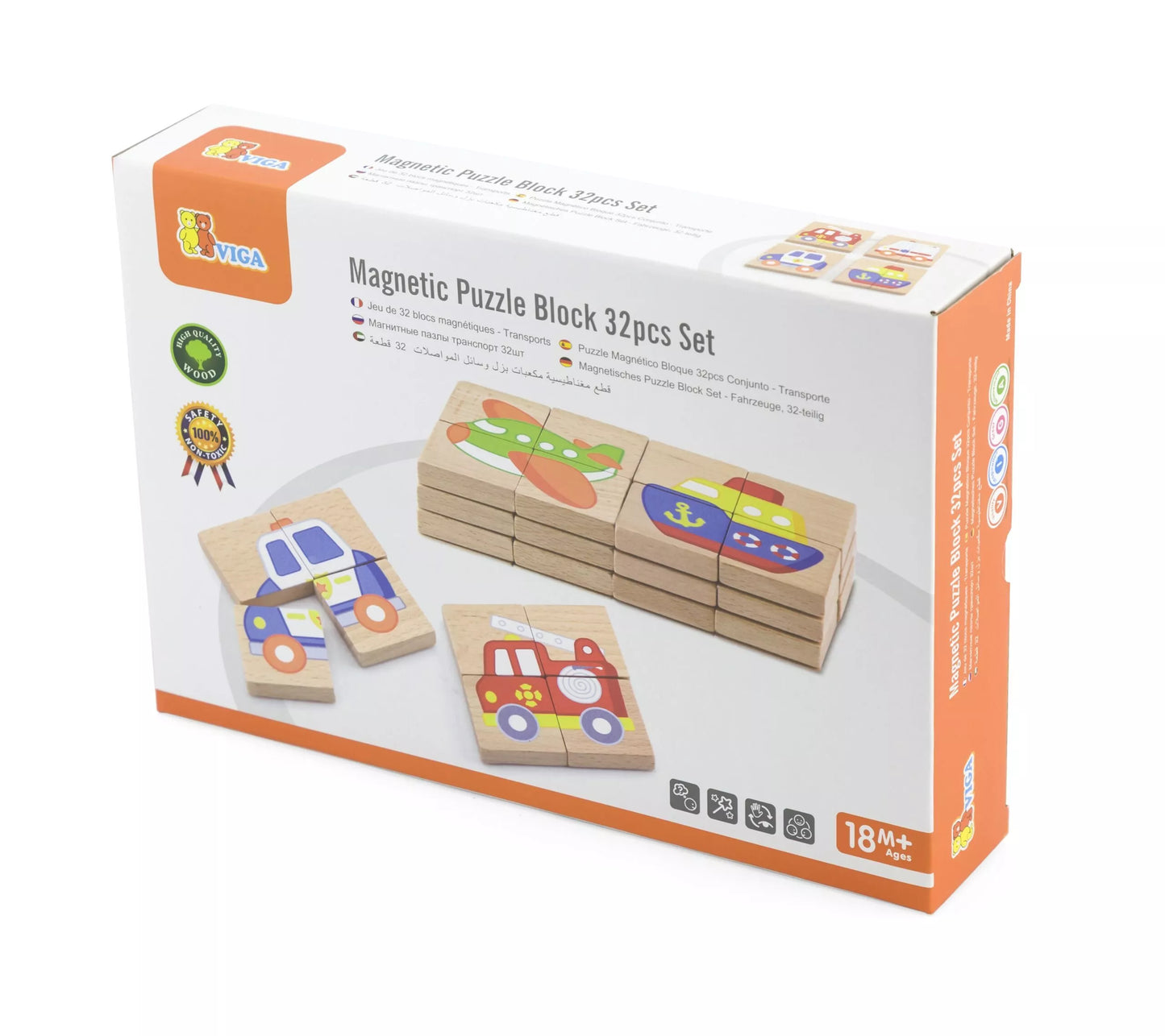 Viga medinė magnetinė dėlionė