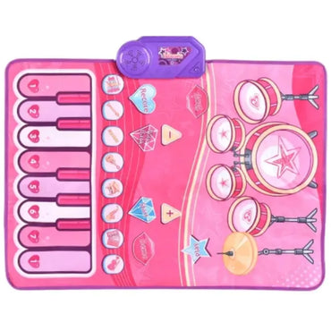 WOOPIE didelis muzikinis kilimėlis 2in1 interaktyvus būgnas pianinas