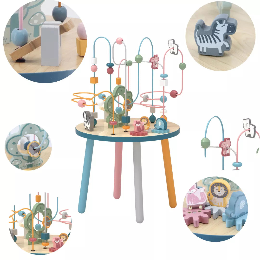 Medinė mokomoji persipynimo lentelė Montessori