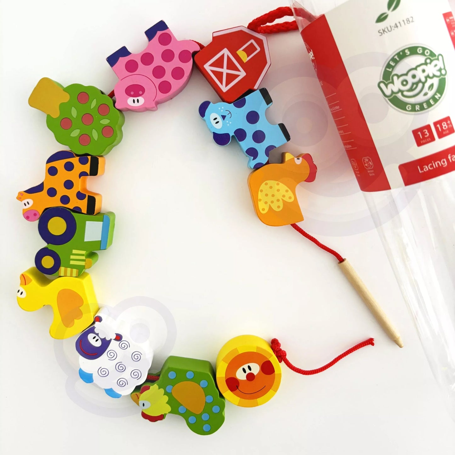 Medinės verimo kaladėlės gyvūnai