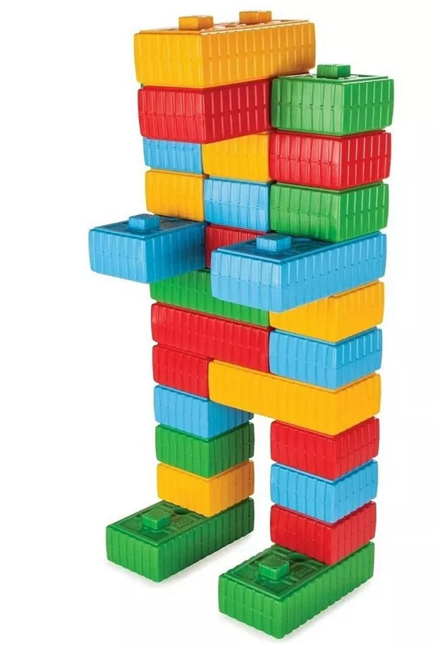 WOOPIE statybiniai blokeliai XXL rinkinys su automobiliu – 43 vnt.