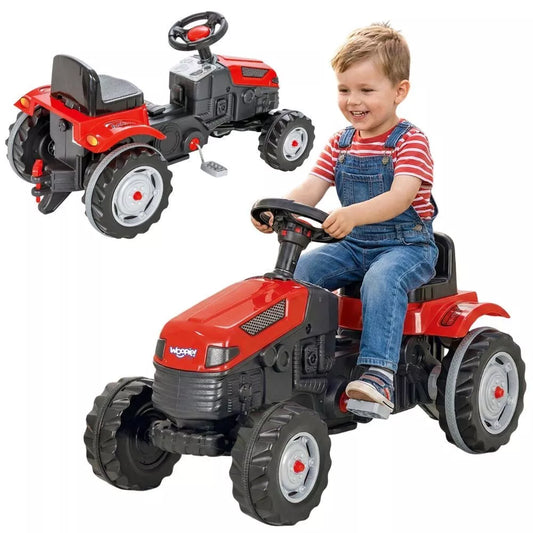 WOOPIE pedalinis traktorius Farmer GoTrac – su tyliais ratukais