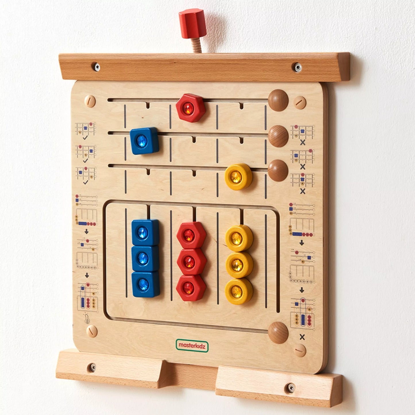 MASTERKIDZ deimantų rūšiavimo dėlionė – Montessori edukacinė sieninė lenta