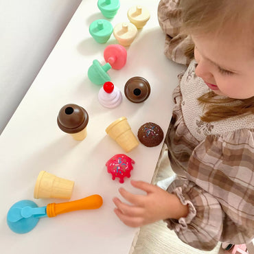 WOOPIE ledų gaminimo aparato rinkinys, ledų salono dėlionė, 15 vnt.