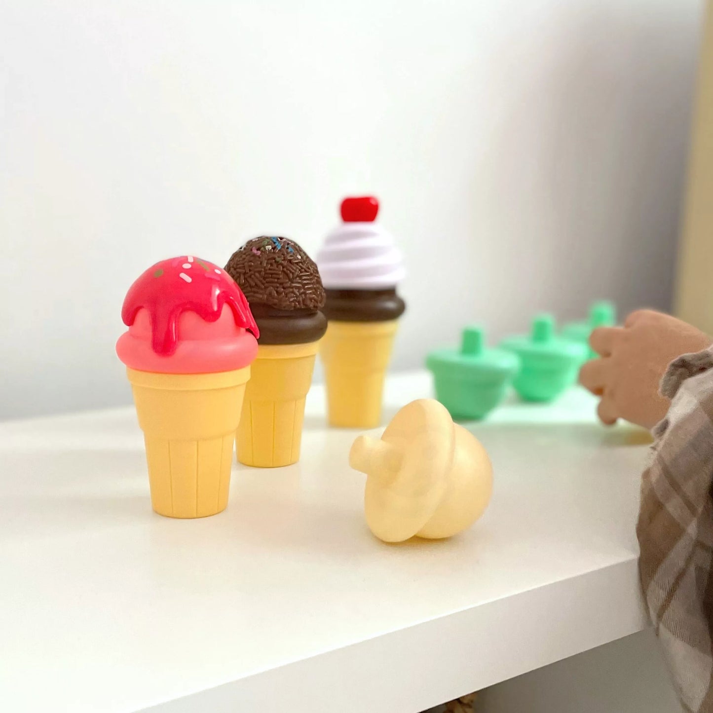 WOOPIE ledų gaminimo aparato rinkinys, ledų salono dėlionė, 15 vnt.