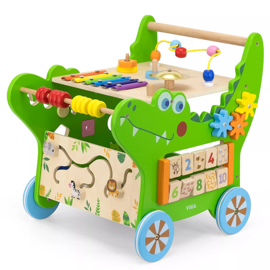 Medinis mokomasis stumdukas-stalas krokodilas