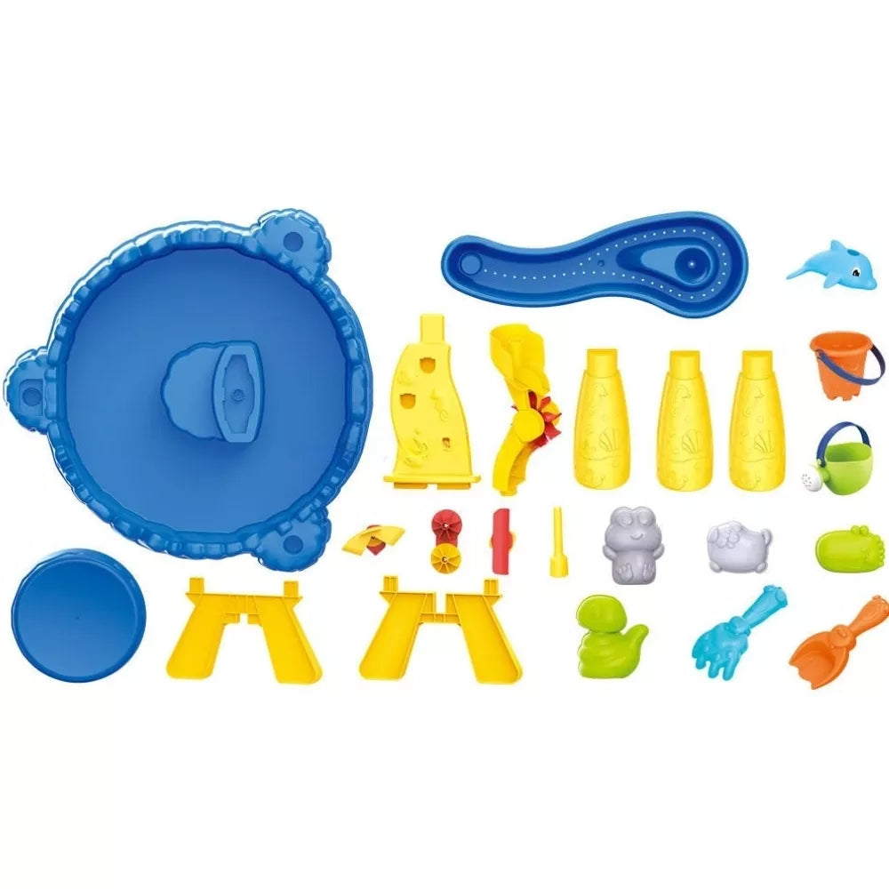 WOOPIE XL vandens staliukas su kėde 2in1 delfinų smėlio dėžė 12 vnt.