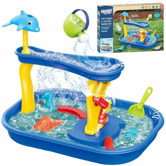 Woopie vandens žaidimų rinkinys 2in1 su vandens ratu ir čiuožykla