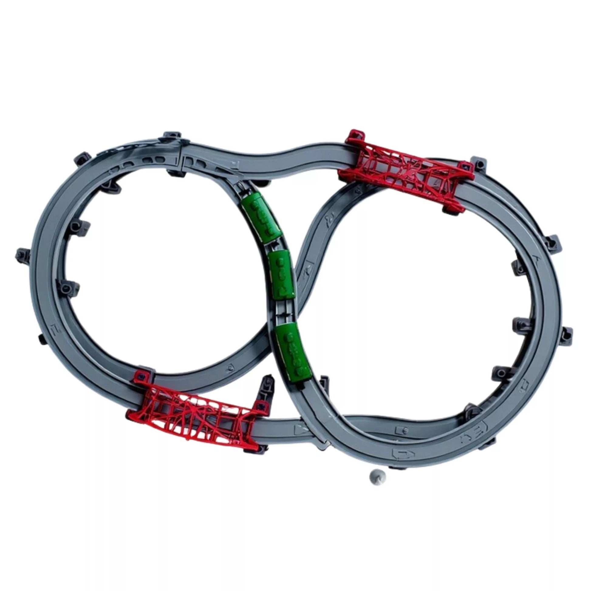 WOOPIE Modern Electric Railway Track XXL krovininių lokomotyvų rinkinys 128 vnt.