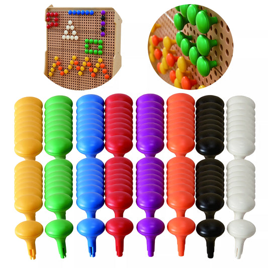 MASTERKIDZ spalvingi dideli kaiščiai STEM lentai, 128 vnt. – 8 spalvos