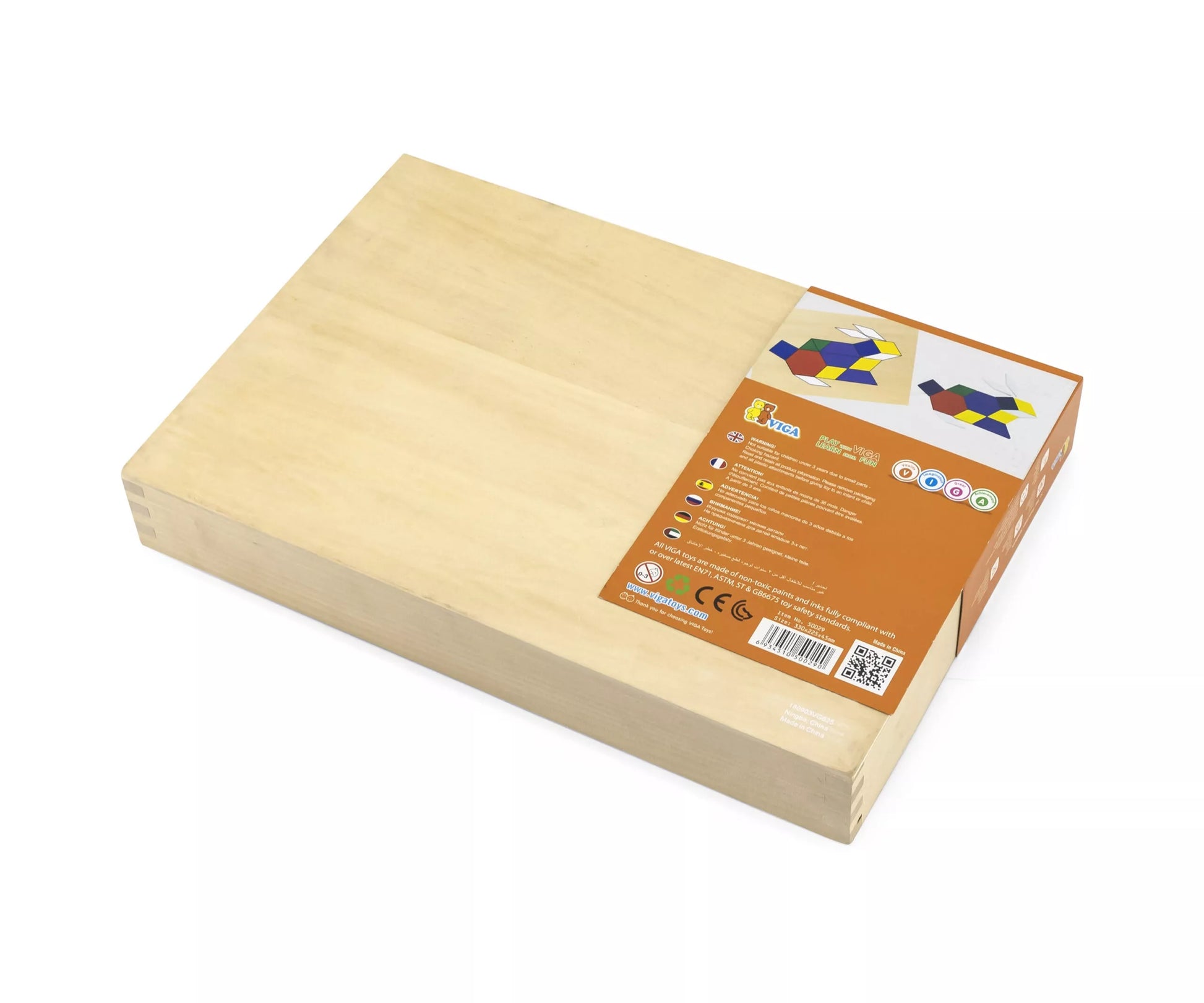 Medinės geometrinės mozaikos „Dienes“ kaladėlės – Montessori loginis galvosūkis