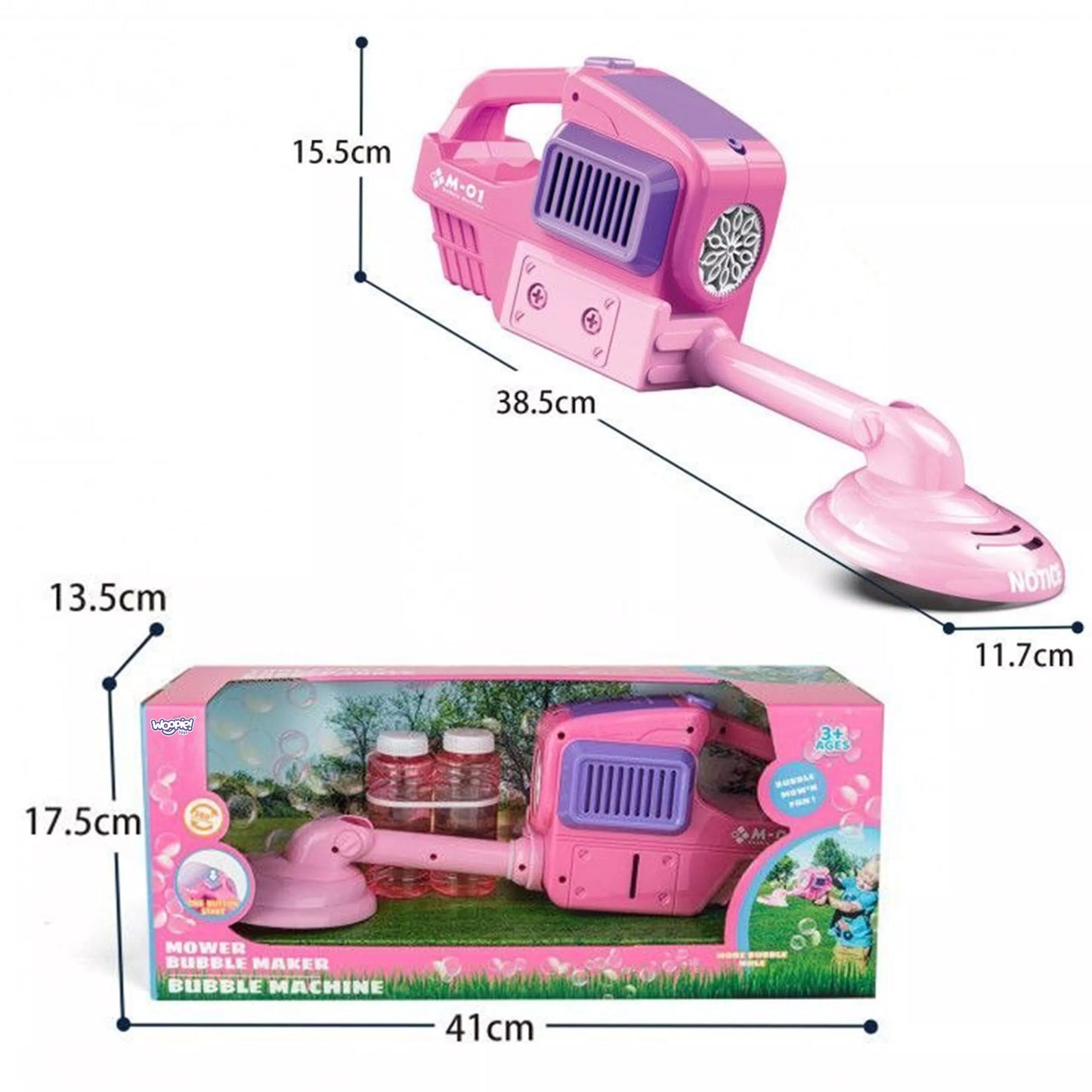 Rankinė žoliapjovė – muilo burbulų mašina