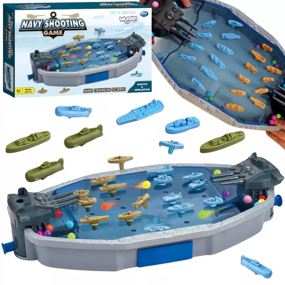 WOOPIE arkadinis žaidimas „Karinio jūrų laivyno mūšis“ 3D laivų kamuoliukų paleidėjas