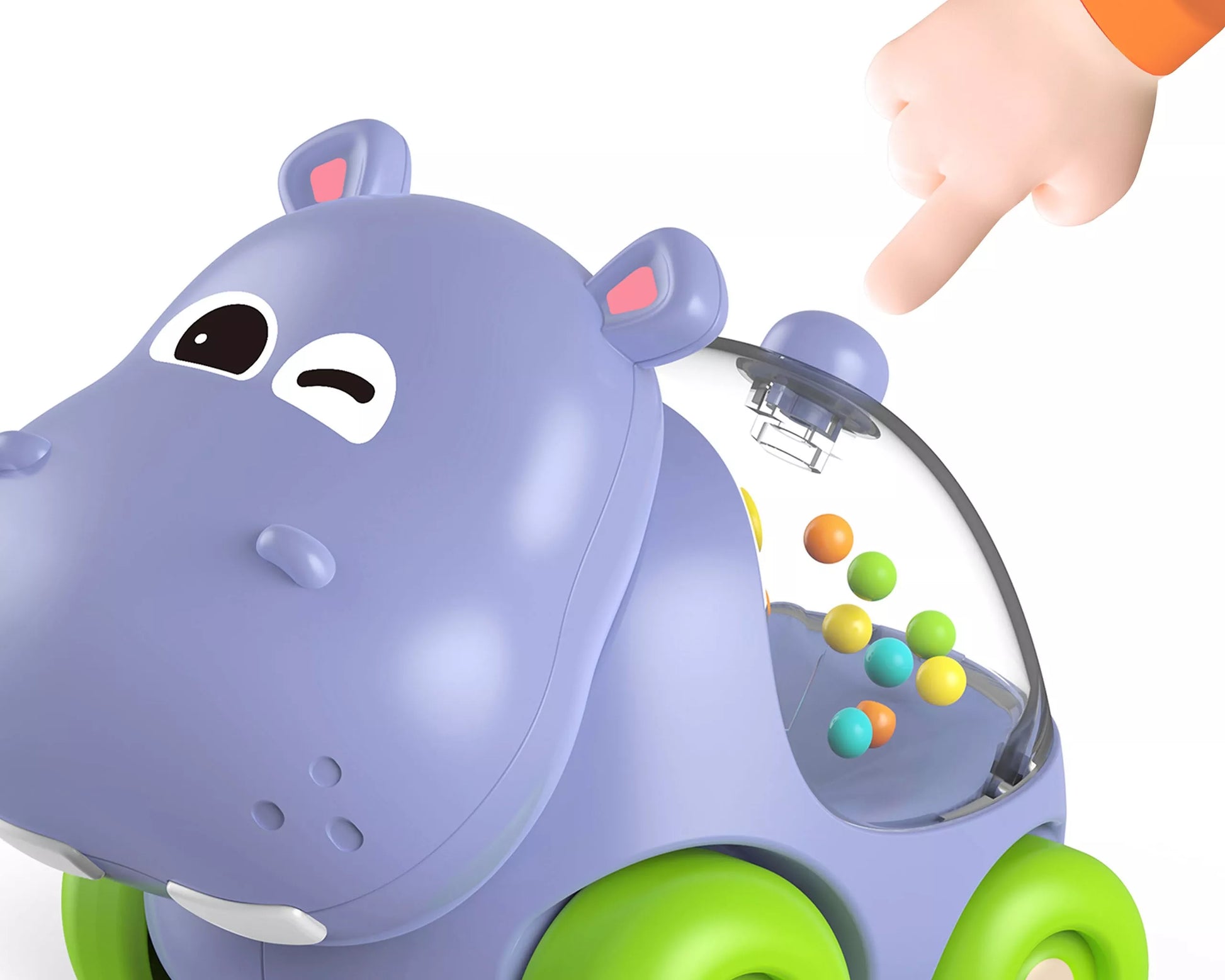 WOOPIE BABY Barškutis Automobilių Transporto priemonė Hippopotamus